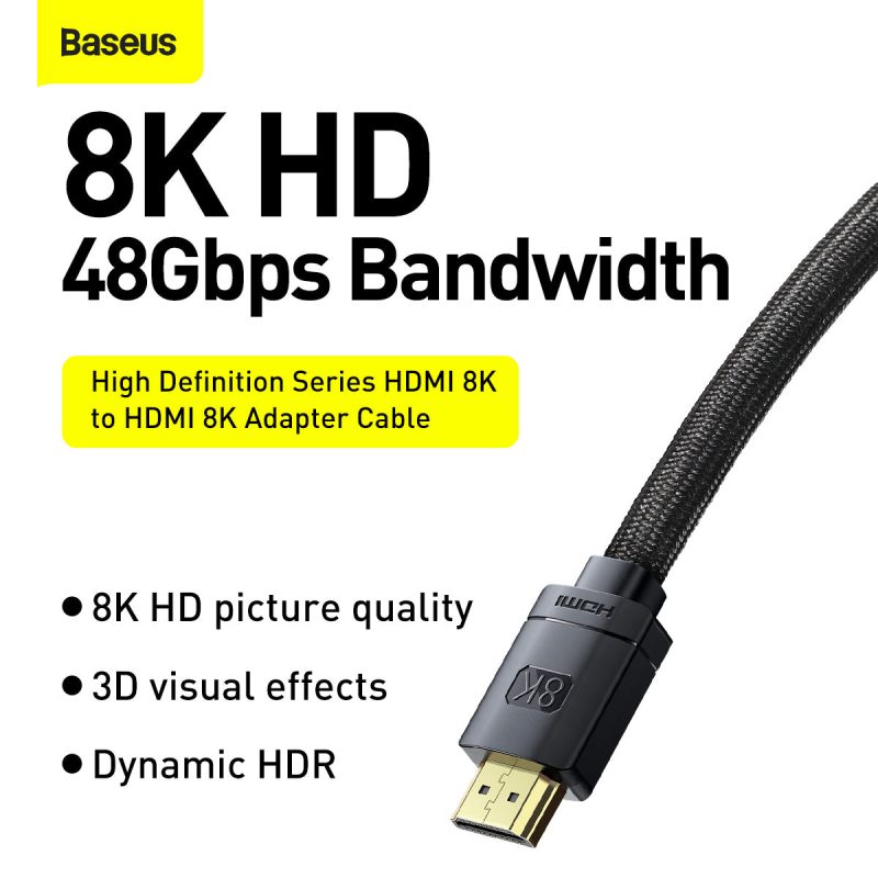 Baseus High Definition Series Hdmi K To Hdmi K Adapter Cable Baseus