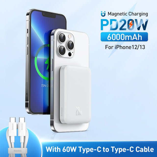 Baseus Wireless Power bank 6000mAh 20W white Baseus Pakistan