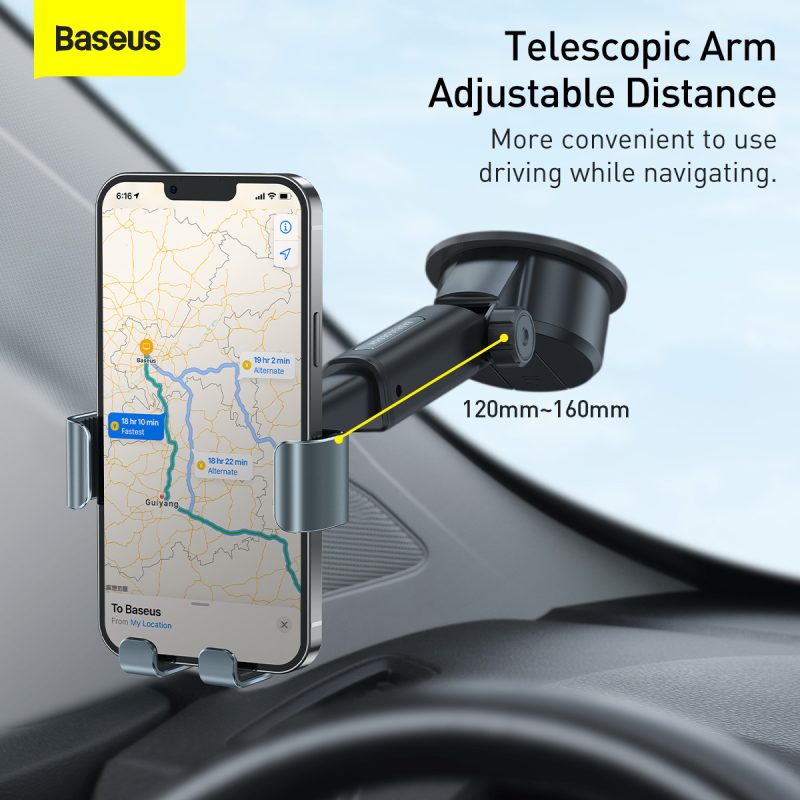 Baseus Tank Gravity Car Mount Holder With Suction Base Tarnish Black ...