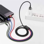 Baseus Fast 4-in-1 Cable For iPhone + Type-C + Micro 3.5A 1.2m Black - Image 3