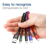 Baseus Fast 4-in-1 Cable For iPhone + Type-C + Micro 3.5A 1.2m Black - Image 4
