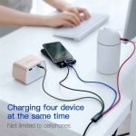 Baseus Fast 4-in-1 Cable For iPhone + Type-C + Micro 3.5A 1.2m Black - Image 2