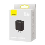 Baseus 10.5W Compact Mobile Charger Dual USB With CN PIN Price in pakistan