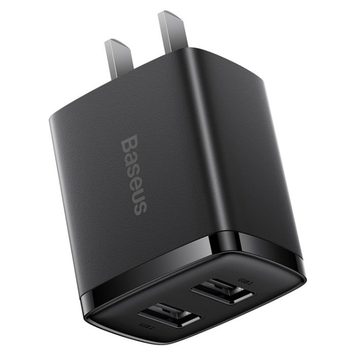 Baseus 10.5W Compact Mobile Charger Dual USB With CN PIN pakistan