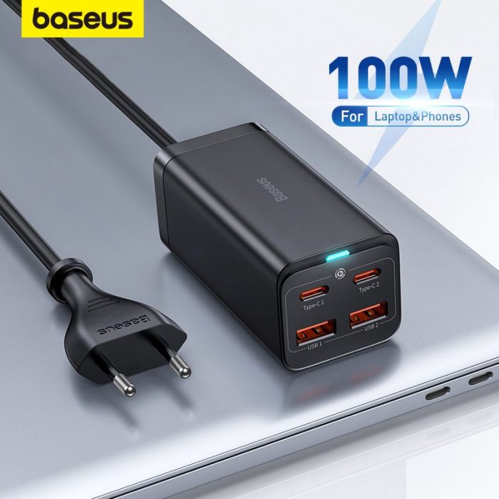 Baseus GaN3 Pro 100W Desktop Fast Charger Dual USB+Dual Type C CN Pakistan