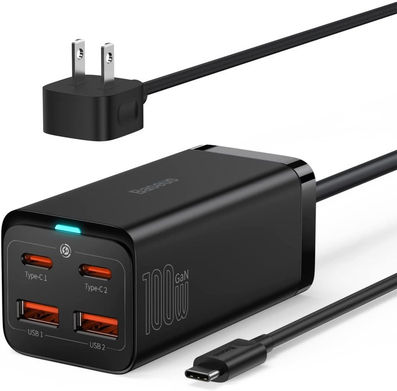 Baseus GaN3 Pro 100W Desktop Fast Charger Dual USB+Dual Type C CN ...
