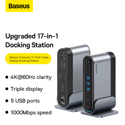 Baseus UnionJoy 17-Port Triple-Display Docking Station