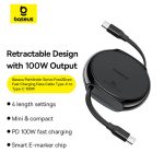 Baseus Pathfinder Series Free2Draw Fast Charging Data Cable Type-C to Type-C 100W 1m