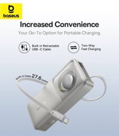 Baseus Free2Pull Power Bank with Retractable Cable