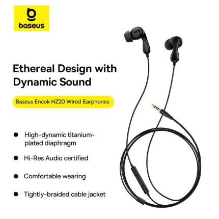 Baseus Encok HZ20 Wired Earphones 3.5mm