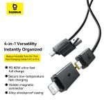 Baseus Versatile Two-for-Two Fast Charging Cable U+C to C+L 60W