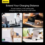 Baseus PowerCombo Mini PowerStrip 1AC with 1.0m Power Cord US (Including EU and UK Plug Adapters) - Image 3