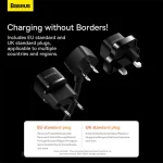 Baseus PowerCombo Mini PowerStrip 1AC with 1.0m Power Cord US (Including EU and UK Plug Adapters) - Image 5