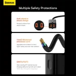 Baseus PowerCombo Mini PowerStrip 1AC with 1.0m Power Cord US (Including EU and UK Plug Adapters) - Image 7