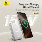 Baseus Nomos Qi2 3-in-1 Magnetic Power Bank 10000mAh 45W - Image 3