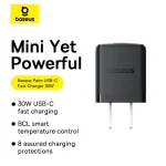 Baseus Palm Series Fast Charger 1C & U+C 30W US - Image 2
