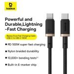 Baseus Dura Series Fast Charging Cable Type-C to Type-C 100W Gold+Black - Image 2