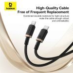Baseus Dura Series Fast Charging Cable Type-C to Type-C 100W Gold+Black - Image 3