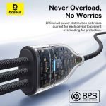 Baseus Flash Series 3 One-for-three Fast Charging Cable Type-C to C+C+L - Image 3