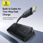 Baseus Bipow 2 Digital Display Power Bank With Built-in USB-C Cable 20000mah 20W - Image 3