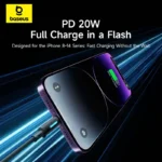 Baseus Lit Button-Control Fast Charging Data Cable USB-C to iP 20W - Image 2