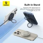 Baseus Simple Mini4 Magnetic Wireless Charging Stand Qi2 15W - Image 3