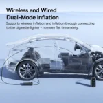 Baseus PrimeTrip VA1 Wired and Wireless 2-in-1 Tire Inflator - Image 2