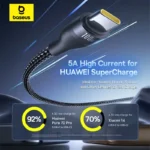 Baseus Flash Series 3 Two-for-Three Fast Charging Cable 100W (U+C to C+C+L) - Image 2