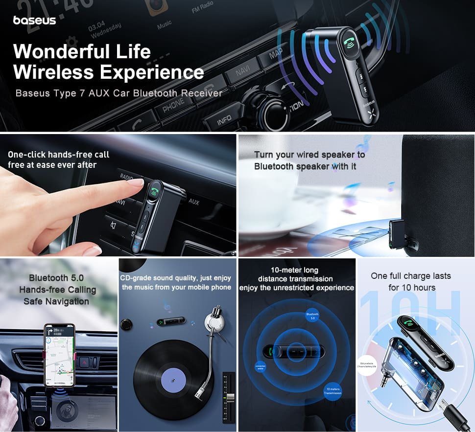 Baseus BSBA-02 AUX Wireless Audio Receiver