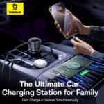 Baseus Enjoyment Max Car Charger with Dual Retractable Cable 90W - Image 4