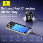 Baseus Enjoyment Max Car Charger with Dual Retractable Cable 90W - Image 5