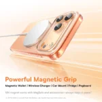 iPhone 17 Pro Clear Slim Magnetic Phone Case with 360° Stand Baseus HoopRing - Image 3