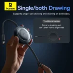 Baseus Free2Draw Retractable Crystal Fast Charging Data Cable Type-C to M+L+C 100W - Image 3