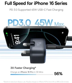 Baseus PicoGo AE11 GaN Fast Charger 1C 45W UK