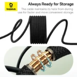 Baseus Tungsten Gold Magnetic Charging Cable USB-C to iP 20W 1m - Image 2