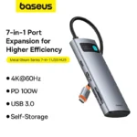 Baseus Metal Gleam Series 7-in-1 USB HUB NEW