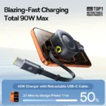 Baseus PrimeTrip VR2 Car Charger with Retractable Cable Magnetic Version C+C 45W - Image 3